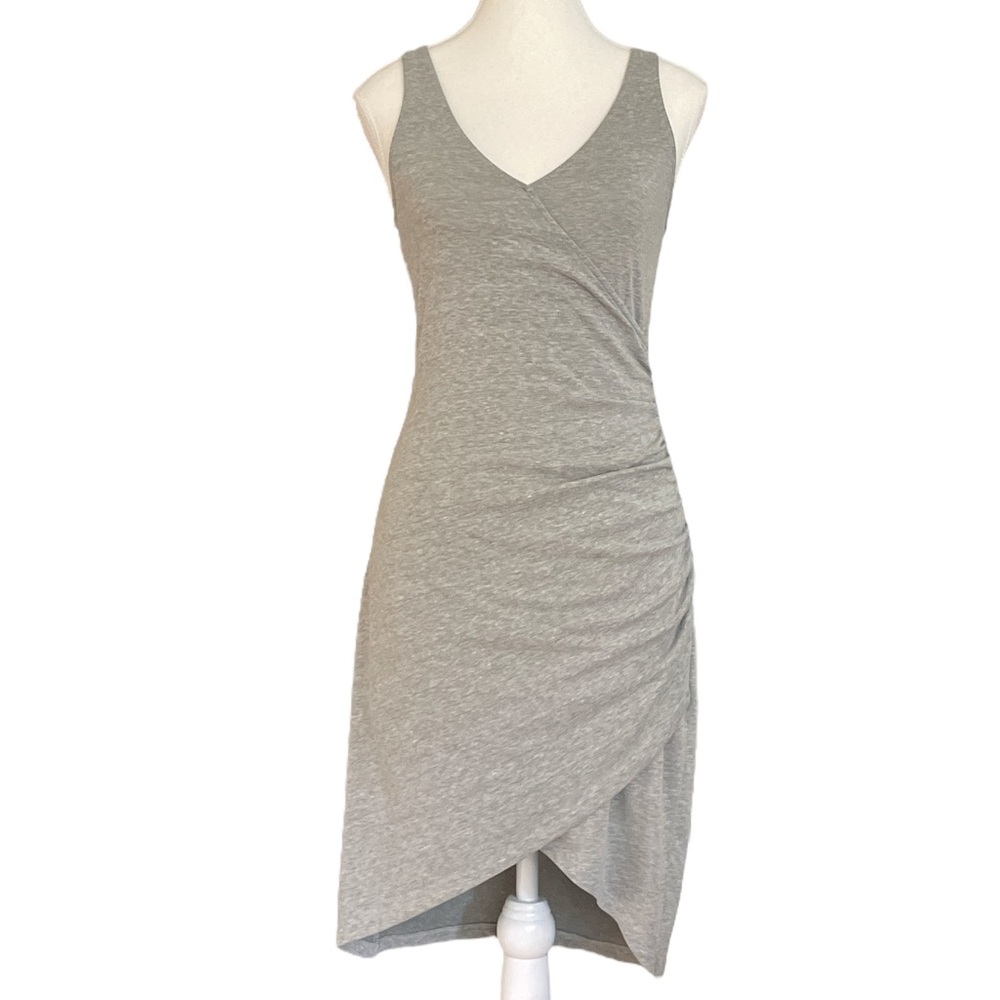 Leith Heather Gray Wrap Dress